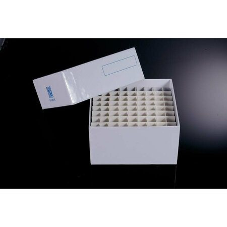 BIOX CARDBOARD FREEZER BOX, 81 WELL, 3 INCH, WHITE, 100PK BX90-1381